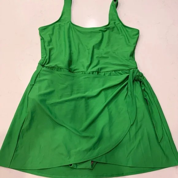EUC – Old Navy Side-Tie Swim Dress – Green – X-Large - Picture 4 of 4